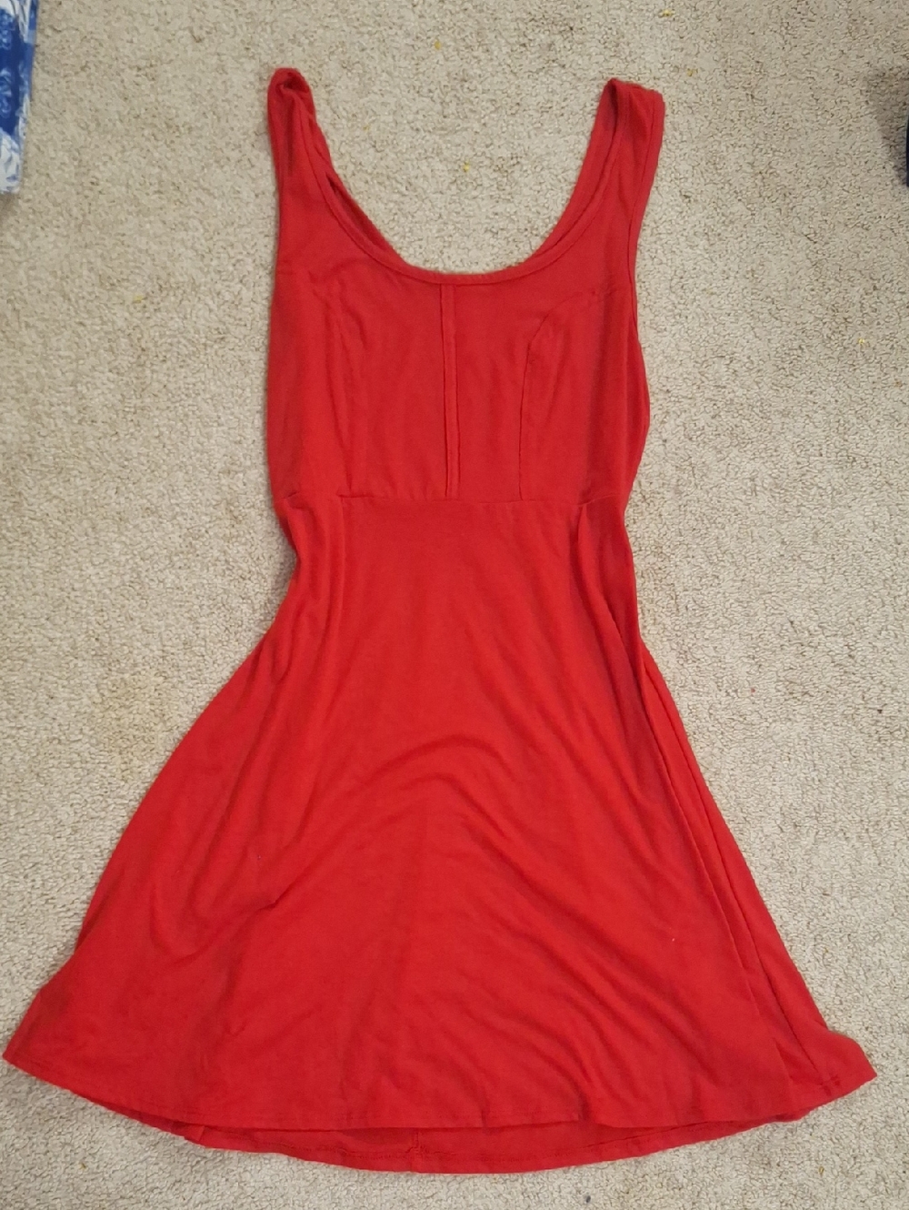 Xhilaration Red Scoop Neck Sleeveless Skater Dress